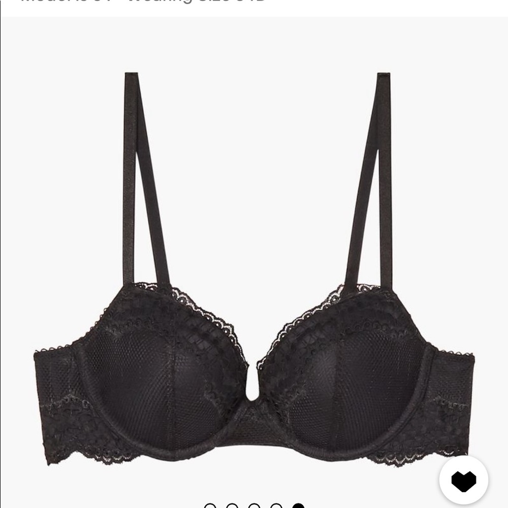 Savage x Fenty fishnet and lace Demi cup bra